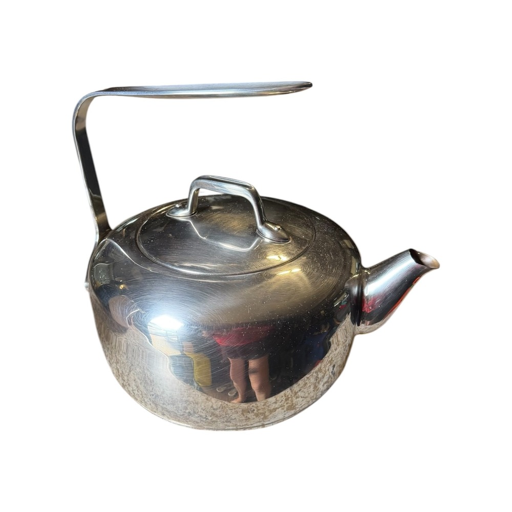 Lagostina 1901 Tri Ply Stainless Steel Stovetop Tea Kettle Silver Made in Italy